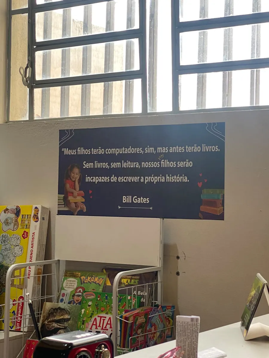 Cantinho da leitura na loja